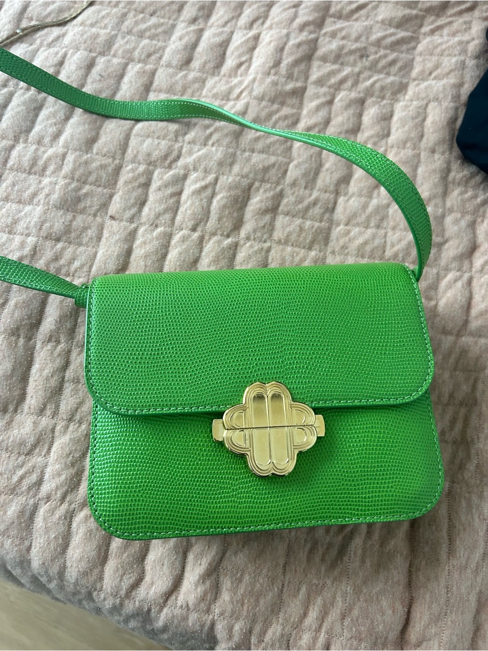 Maje Clover bag in lizard-effect leather